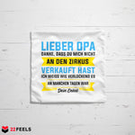 22Feels® Opa Geschenk - Kissen mit Spruch (Weiss 40x40cm)-Kissen Weiss 40x40-22Feels
