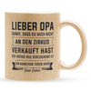 22Feels® Opa Geschenk - Glitzertasse mit Spruch (Gold, 320ml)-Glitzertasse Gold 320ml-22Feels