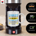 22Feels® Geschenk für Opas von Enkel - Tasse mit Spruch: Zirkus (Weiss, 320ml)-Weisse Tasse 320ml-22Feels