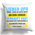 22Feels® Opa Geschenk - Kissen mit Spruch (Weiss 40x40cm)-Kissen Weiss 40x40-22Feels