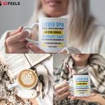 22Feels® Opa Geschenk von Enkelin - Tasse mit Spruch (Herzhenkel, Weiss, 320ml)-Tasse Weiss Herzhenkel 320ml-22Feels