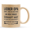 22Feels® Opa Geschenk - Glitzertasse mit Spruch (Gold, 320ml)-Glitzertasse Gold 320ml-22Feels
