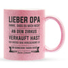 22Feels® Opa Geschenk - Glitzertasse mit Spruch (Pink, 320ml)-Glitzertasse Pink 320ml-22Feels