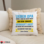 22Feels® Opa Geschenk - Kissen mit Spruch (Weiss 40x40cm)-Kissen Weiss 40x40-22Feels