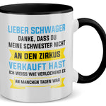 22Feels® Schwager Geschenk - Tasse mit Spruch (Weiss-Schwarz, 320ml)-TwoTone Tasse Weiss-Schwarz 320ml-22Feels