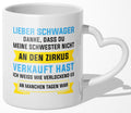 22Feels® Schwager Geschenk - Tasse mit Spruch (Herzhenkel, Weiss, 320ml)-Tasse Weiss Herzhenkel 320ml-22Feels