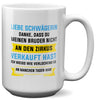 22Feels® Schwägerin Geschenk - XL Tasse mit Spruch (Weiss, 440ml)-Weisse XL Tasse 440ml-22Feels