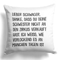 22Feels® Schwager Geschenk - Kissen mit Spruch (Weiss 40x40cm)-Kissen Weiss 40x40-22Feels