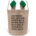 22Feels® Schwager Osterkorb -Deine Schwester- mit Henkel Ostergeschenk Tragetasche Ostern Deko Osternest Körbchen Hasenohren (Beige/Grün)-Ostern Tragetasche-22Feels