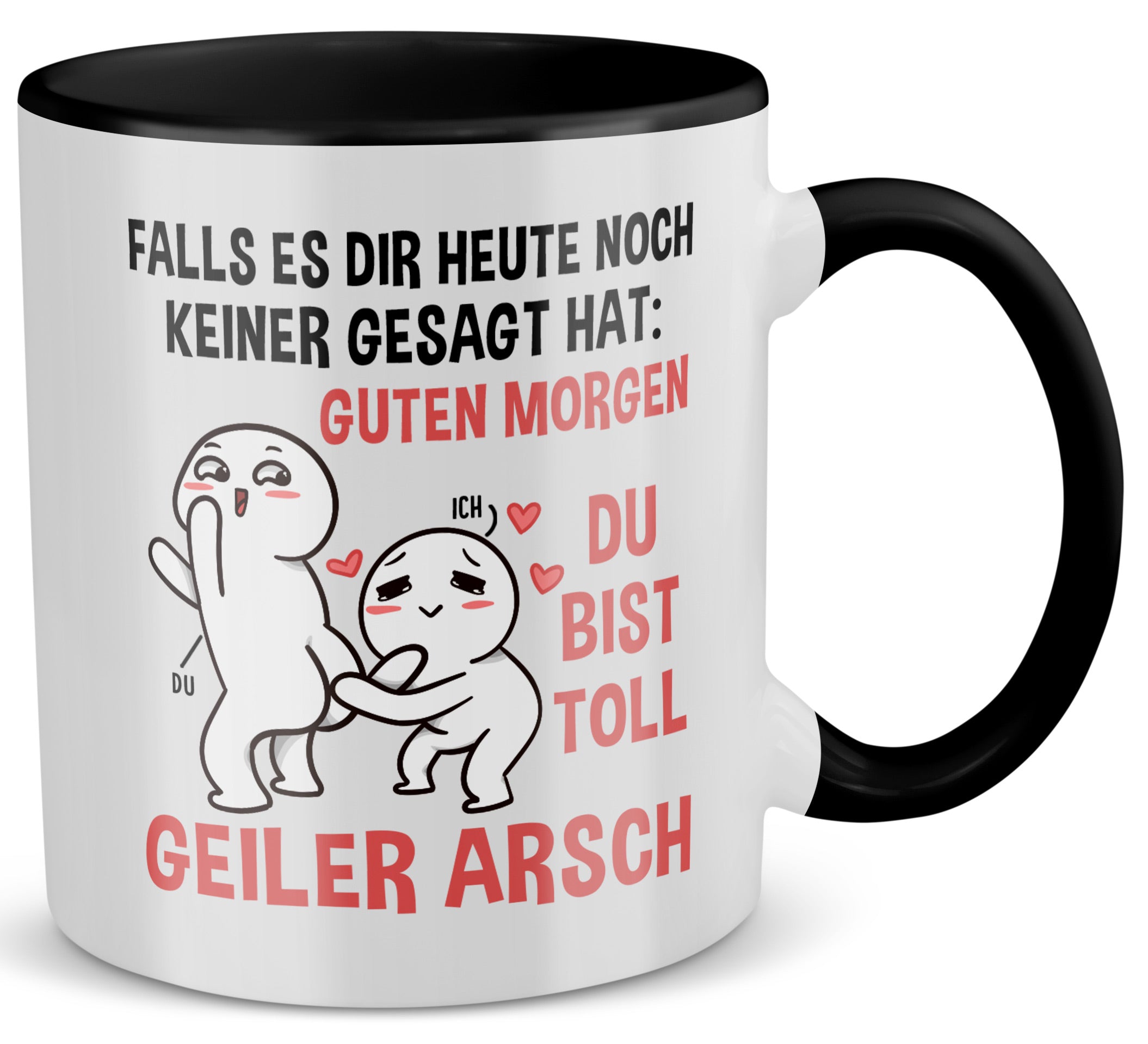 22Feels® Pärchen Geschenk zum Jahrestag, Hochzeitstag, Valentinstag etc. - Tasse mit Spruch (Weiss-Schwarz, 320ml)-TwoTone Tasse Weiss-Schwarz 320ml-22Feels