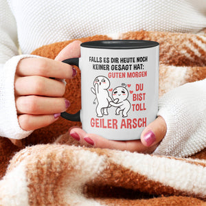 22Feels® Pärchen Geschenk zum Jahrestag, Hochzeitstag, Valentinstag etc. - Tasse mit Spruch (Weiss-Schwarz, 320ml)-TwoTone Tasse Weiss-Schwarz 320ml-22Feels