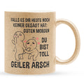 22Feels® Pärchen Geschenk zum Jahrestag, Hochzeitstag, Valentinstag etc. - Glitzertasse mit Spruch (Gold, 320ml)-Glitzertasse Gold 320ml-22Feels