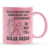 22Feels® Pärchen Geschenk zum Jahrestag, Hochzeitstag, Valentinstag etc. - Glitzertasse mit Spruch (Pink, 320ml)-Glitzertasse Pink 320ml-22Feels