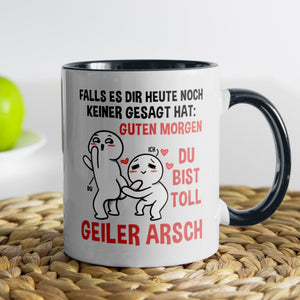 22Feels® Pärchen Geschenk zum Jahrestag, Hochzeitstag, Valentinstag etc. - Tasse mit Spruch (Weiss-Schwarz, 320ml)-TwoTone Tasse Weiss-Schwarz 320ml-22Feels