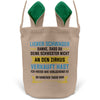 22Feels® Schwager Osterkorb -Deine Schwester- mit Henkel Ostergeschenk Tragetasche Ostern Deko Osternest Körbchen Hasenohren (Beige/Grün)-Ostern Tragetasche-22Feels