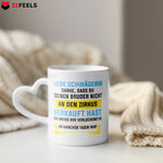 22Feels® Schwägerin Geschenk - Tasse mit Spruch (Herzhenkel, Weiss, 320ml)-Tasse Weiss Herzhenkel 320ml-22Feels
