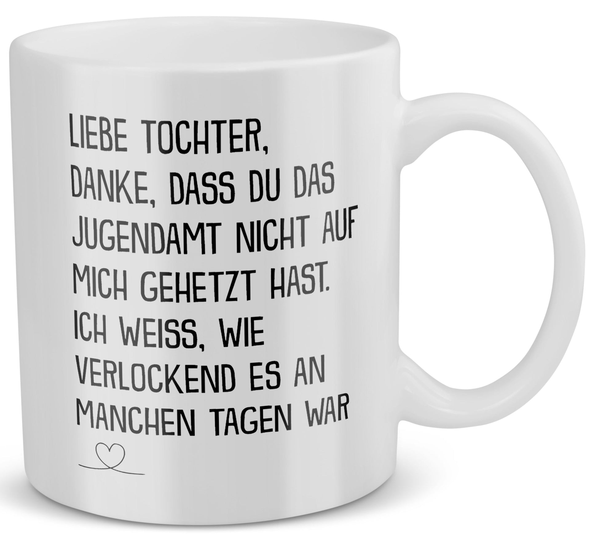 22Feels® Geschenk für Tochter - Tasse mit Spruch: Jugendamt (Weiss, 320ml)-Weisse Tasse 320ml-22Feels