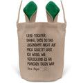 22Feels® Tochter Osterkorb von Papa Kinder mit Henkel Ostergeschenk Tragetasche Ostern Deko Osternest Körbchen Hasenohren (Beige/Grün)-Ostern Tragetasche-22Feels