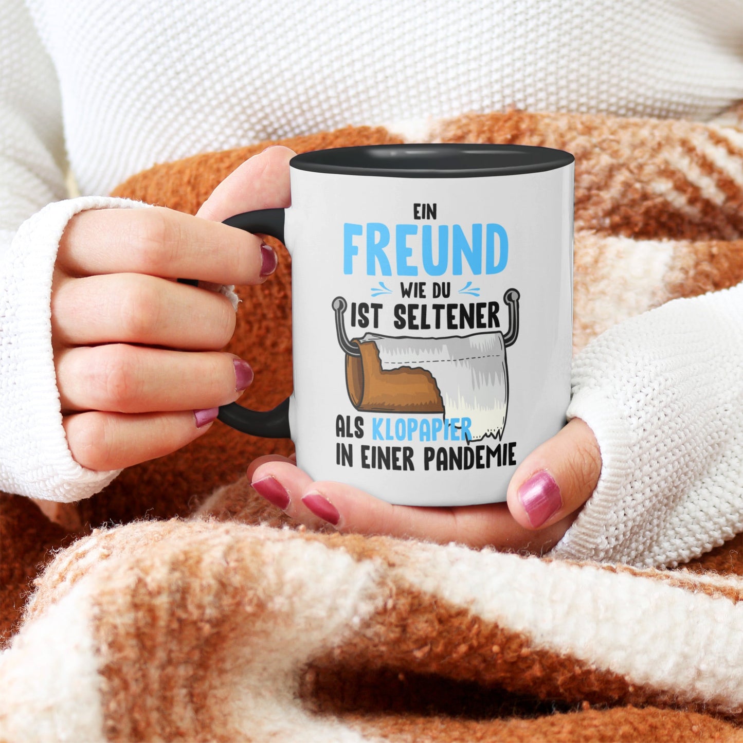 22Feels® Freund Geschenk zum Jahrestag, Valentinstag etc. - Tasse mit Spruch (Weiss-Schwarz, 320ml)-TwoTone Tasse Weiss-Schwarz 320ml-22Feels