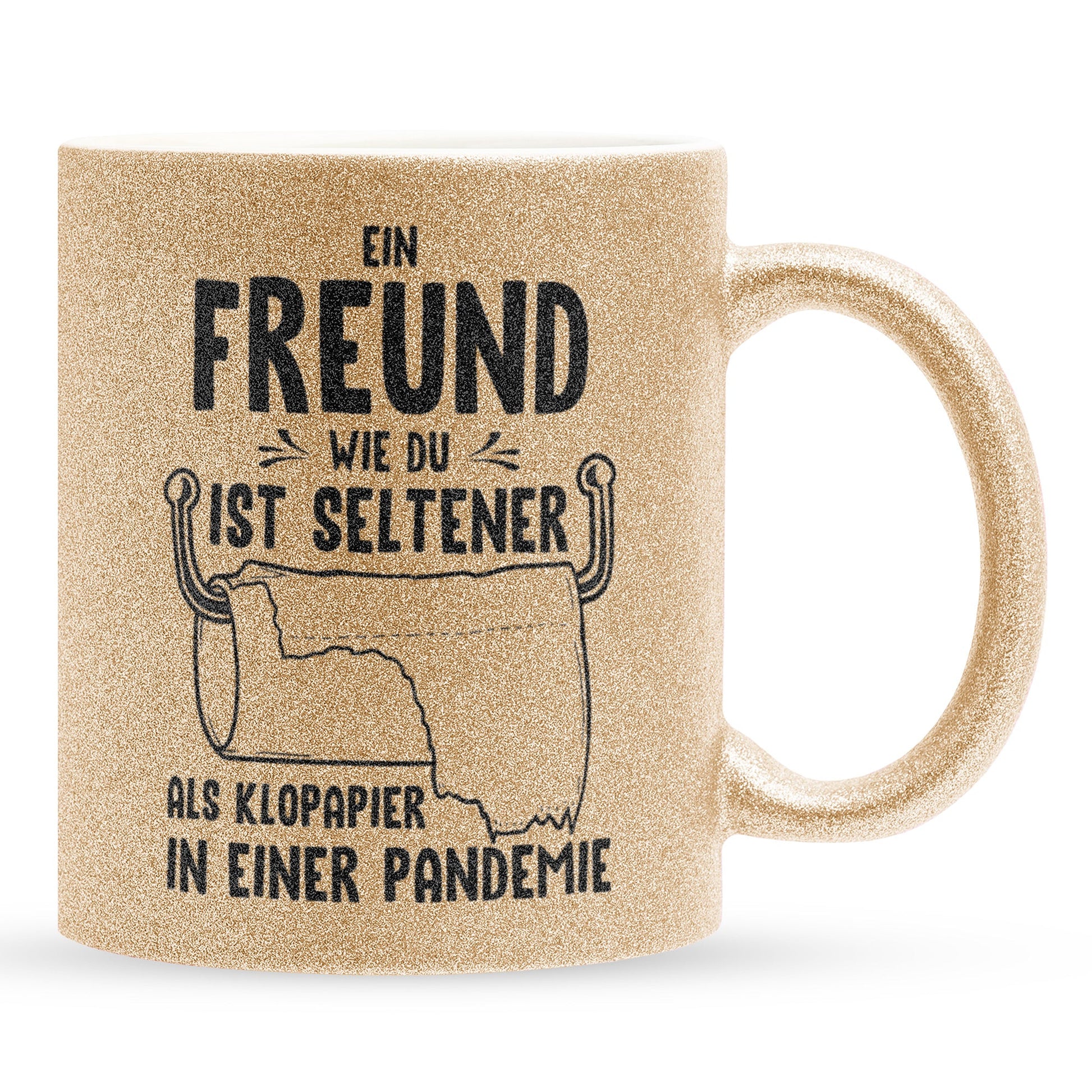 22Feels® Freund Geschenk zum Jahrestag, Valentinstag etc. - Glitzertasse mit Spruch (Gold, 320ml)-Glitzertasse Gold 320ml-22Feels