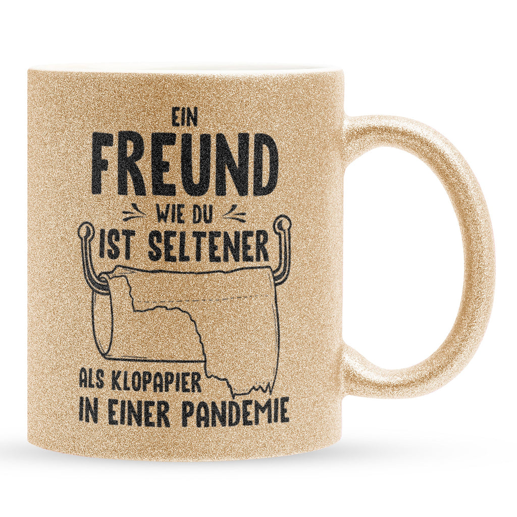 22Feels® Freund Geschenk zum Jahrestag, Valentinstag etc. - Glitzertasse mit Spruch (Gold, 320ml)-Glitzertasse Gold 320ml-22Feels