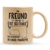 22Feels® Freund Geschenk zum Jahrestag, Valentinstag etc. - Glitzertasse mit Spruch (Gold, 320ml)-Glitzertasse Gold 320ml-22Feels
