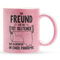 22Feels® Freund Geschenk zum Jahrestag, Valentinstag etc. - Glitzertasse mit Spruch (Pink, 320ml)-Glitzertasse Pink 320ml-22Feels