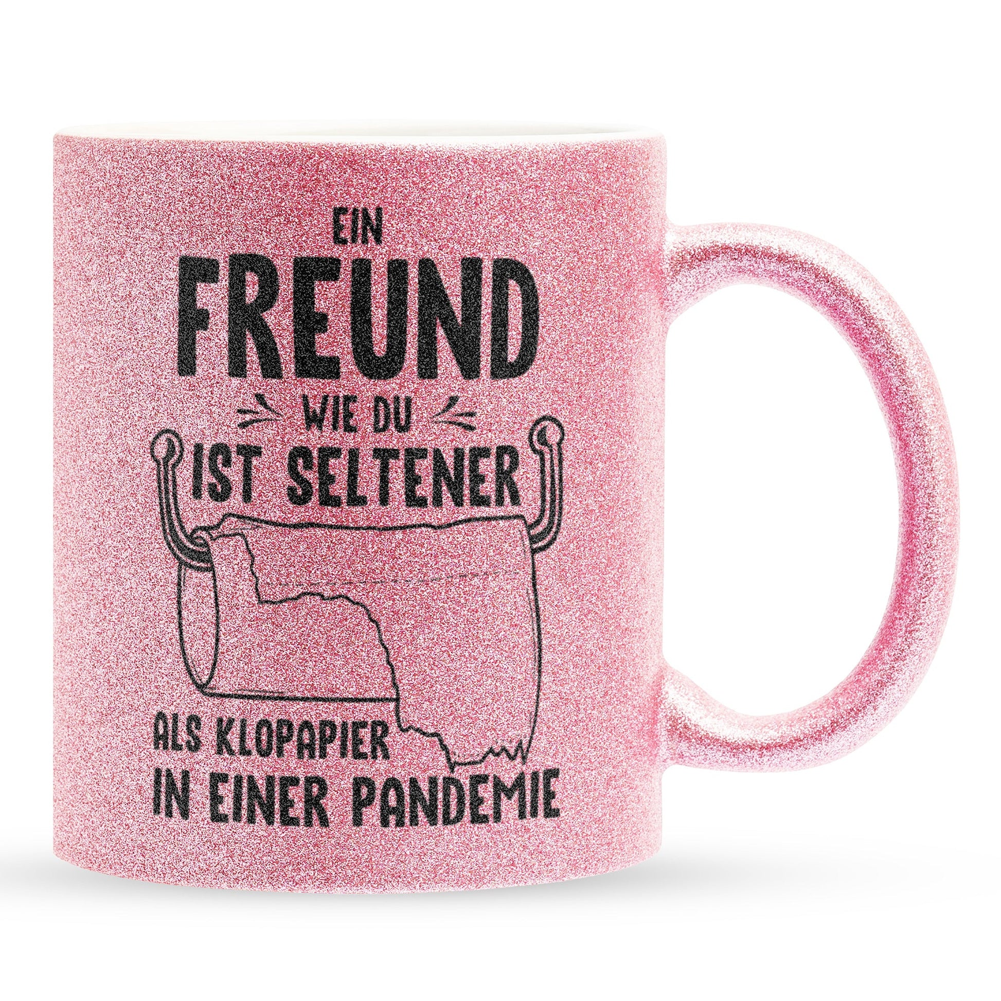 22Feels® Freund Geschenk zum Jahrestag, Valentinstag etc. - Glitzertasse mit Spruch (Pink, 320ml)-Glitzertasse Pink 320ml-22Feels
