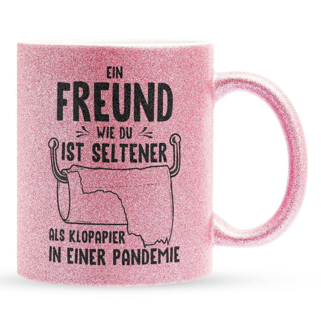 22Feels® Freund Geschenk zum Jahrestag, Valentinstag etc. - Glitzertasse mit Spruch (Pink, 320ml)-Glitzertasse Pink 320ml-22Feels