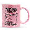 22Feels® Freund Geschenk zum Jahrestag, Valentinstag etc. - Glitzertasse mit Spruch (Pink, 320ml)-Glitzertasse Pink 320ml-22Feels