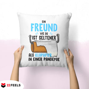 22Feels® Freund Geschenk zum Jahrestag, Valentinstag etc. - Kissen mit Spruch (Weiss 40x40cm)-Kissen Weiss 40x40-22Feels