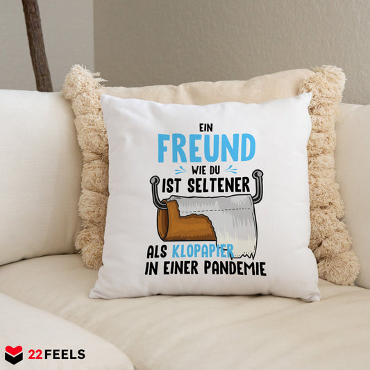 22Feels® Freund Geschenk zum Jahrestag, Valentinstag etc. - Kissen mit Spruch (Weiss 40x40cm)-Kissen Weiss 40x40-22Feels