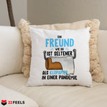 22Feels® Freund Geschenk zum Jahrestag, Valentinstag etc. - Kissen mit Spruch (Weiss 40x40cm)-Kissen Weiss 40x40-22Feels