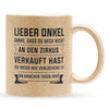 22Feels® Onkel Geschenk - Glitzertasse mit Spruch (Gold, 320ml)-Glitzertasse Gold 320ml-22Feels