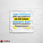 22Feels® Patentante Geschenk - Kissen mit Spruch (Weiss 40x40cm)-Kissen Weiss 40x40-22Feels