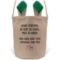 22Feels® Stiefpapa Stiefvater Osterkorb mit Henkel Ostergeschenk Tragetasche Ostern Deko Osternest Körbchen Hasenohren (Beige/Grün)-Ostern Tragetasche-22Feels