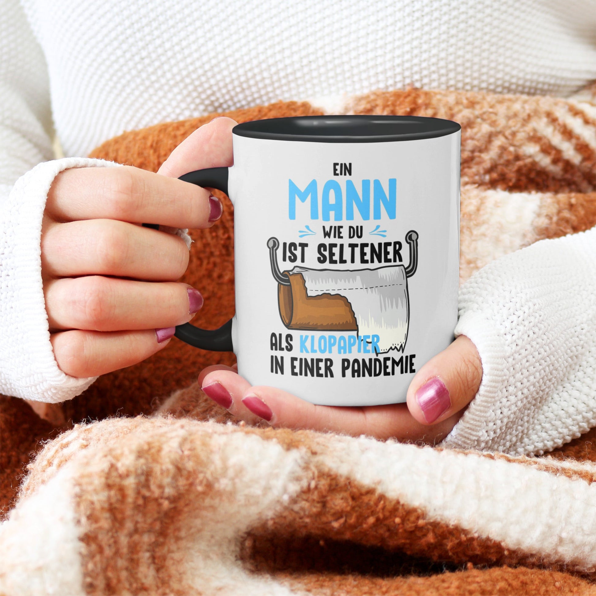 22Feels® Ehemann Geschenk zum Hochzeitstag, Valentinstag etc. - Tasse mit Spruch (Weiss-Schwarz, 320ml)-TwoTone Tasse Weiss-Schwarz 320ml-22Feels