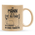 22Feels® Ehemann Geschenk zum Hochzeitstag, Valentinstag etc. - Glitzertasse mit Spruch (Gold, 320ml)-Glitzertasse Gold 320ml-22Feels