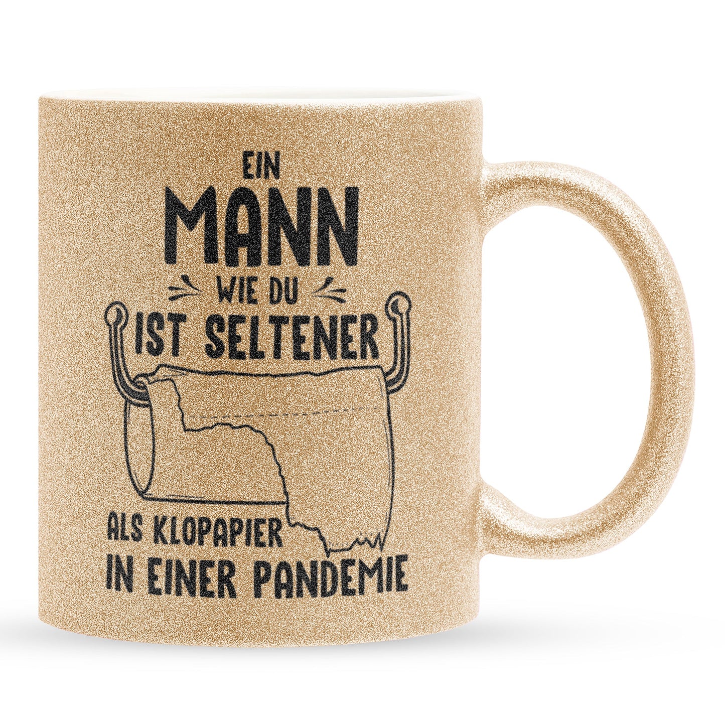 22Feels® Ehemann Geschenk zum Hochzeitstag, Valentinstag etc. - Glitzertasse mit Spruch (Gold, 320ml)-Glitzertasse Gold 320ml-22Feels