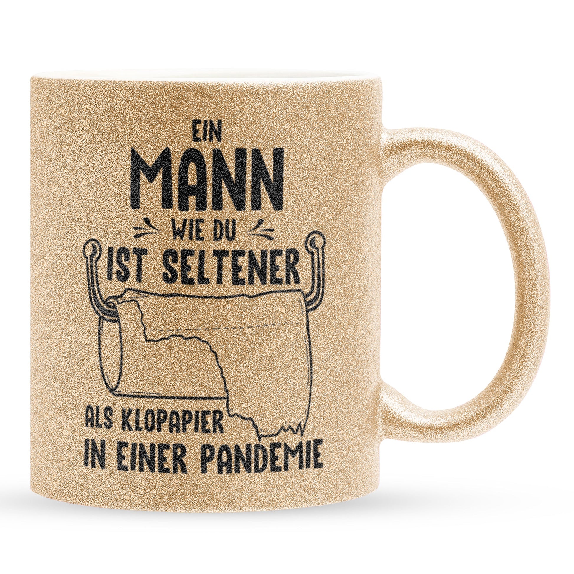 22Feels® Ehemann Geschenk zum Hochzeitstag, Valentinstag etc. - Glitzertasse mit Spruch (Gold, 320ml)-Glitzertasse Gold 320ml-22Feels