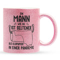 22Feels® Ehemann Geschenk zum Hochzeitstag, Valentinstag etc. - Glitzertasse mit Spruch (Pink, 320ml)-Glitzertasse Pink 320ml-22Feels