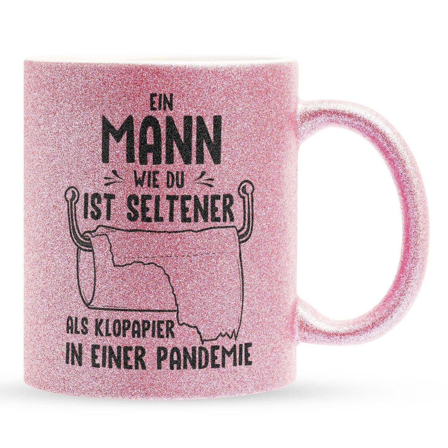 22Feels® Ehemann Geschenk zum Hochzeitstag, Valentinstag etc. - Glitzertasse mit Spruch (Pink, 320ml)-Glitzertasse Pink 320ml-22Feels