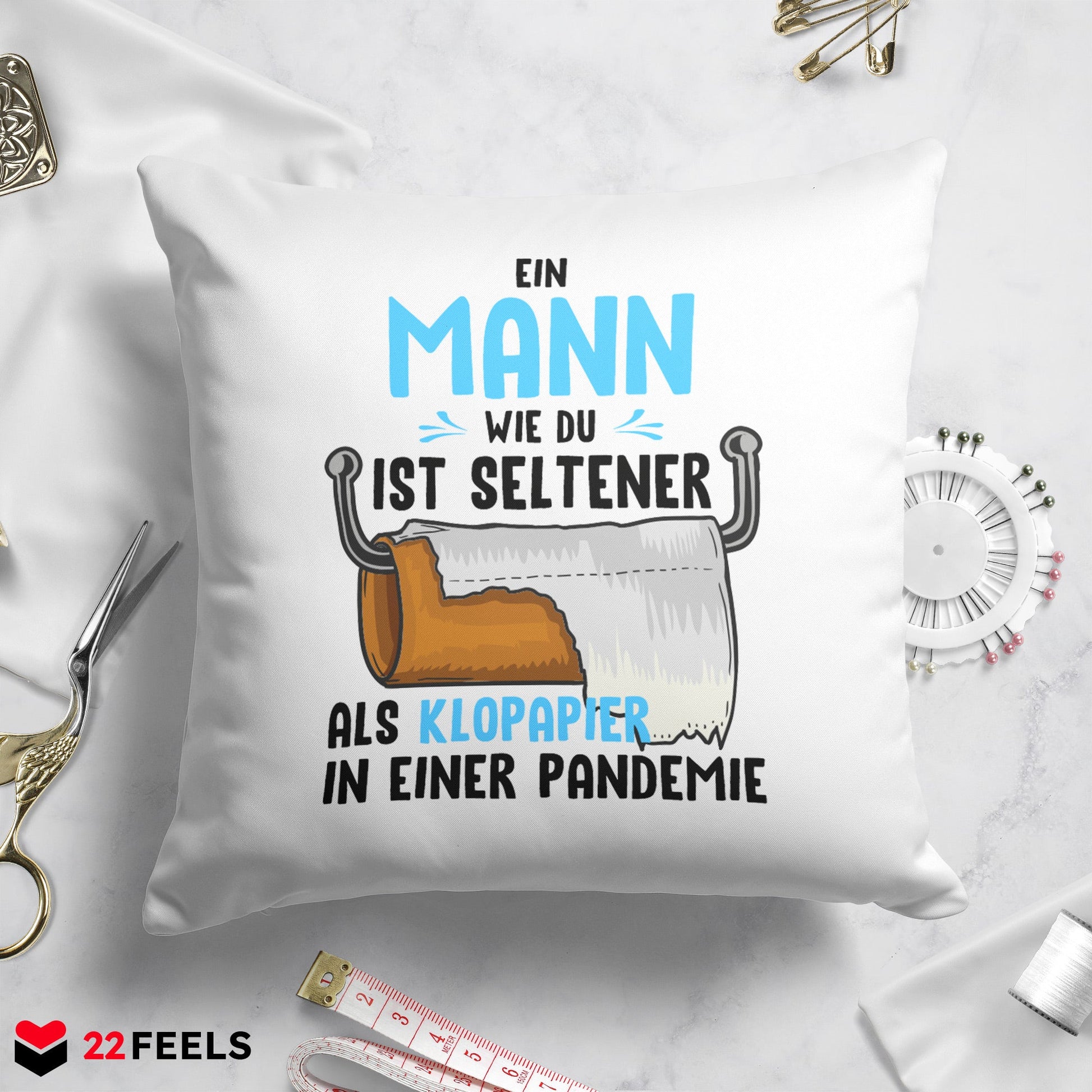 22Feels® Ehemann Geschenk zum Hochzeitstag, Valentinstag etc. - Kissen mit Spruch (Weiss 40x40cm)-Kissen Weiss 40x40-22Feels