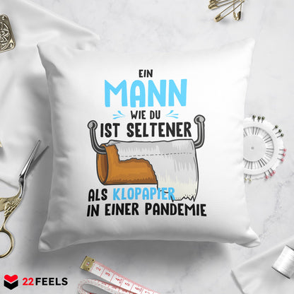 22Feels® Ehemann Geschenk zum Hochzeitstag, Valentinstag etc. - Kissen mit Spruch (Weiss 40x40cm)-Kissen Weiss 40x40-22Feels