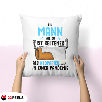 22Feels® Ehemann Geschenk zum Hochzeitstag, Valentinstag etc. - Kissen mit Spruch (Weiss 40x40cm)-Kissen Weiss 40x40-22Feels