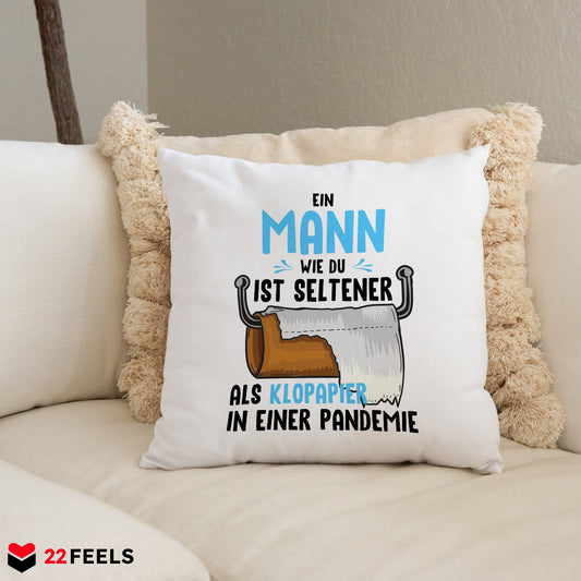 22Feels® Ehemann Geschenk zum Hochzeitstag, Valentinstag etc. - Kissen mit Spruch (Weiss 40x40cm)-Kissen Weiss 40x40-22Feels