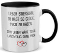 22Feels® Stiefsohn Geschenk - Tasse mit Spruch (Weiss-Schwarz, 320ml)-TwoTone Tasse Weiss-Schwarz 320ml-22Feels