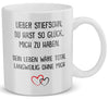 22Feels® Stiefsohn Geschenk - Tasse mit Spruch: Glück mich zu haben (Weiss, 320ml)-Weisse Tasse 320ml-22Feels