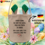 22Feels® Sohn Osterkorb von Mama Kinder mit Henkel Ostergeschenk Tragetasche Ostern Deko Osternest Körbchen Hasenohren (Beige/Grün)-Ostern Tragetasche-22Feels