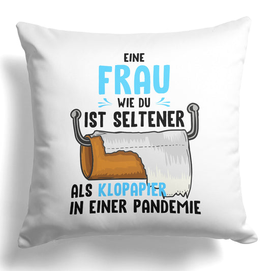 22Feels® Ehefrau Geschenk zum Hochzeitstag, Valentinstag etc. - Kissen mit Spruch (Weiss 40x40cm)-Kissen Weiss 40x40-22Feels